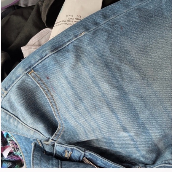 Halara Flex™ Asymmetric Low Rise Zipper Baggy Wide Leg Jeans small Petite NWOT** - Picture 8 of 8